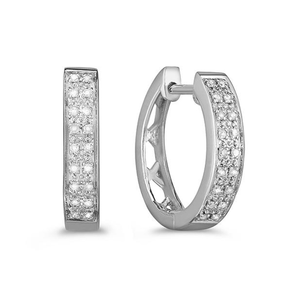 Diamond Hoop Earrings